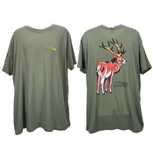 C.C. Filson Men’s XXL Olive Green Buck Ranger Graphic Short Sleeve‎ T-Shirt
